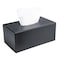 Dacasso Black Leather Rectangular Tissue Box Cover AG-1077 - alternate 1